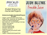 Judy Blume Freckle Juice Student Interactive Journal and Projects