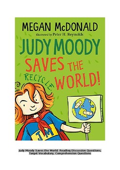 Preview of Judy Moody Saves the World Discussion, Vocabulary, Reading Comprehension