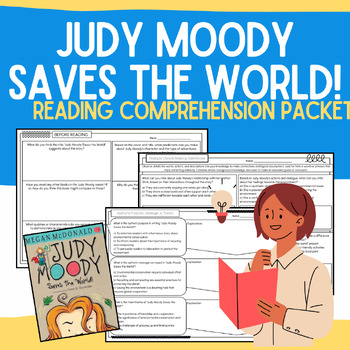 Preview of Judy Moody Saves the World! : ELA Literature Comprehension Skills No-Prep Packet