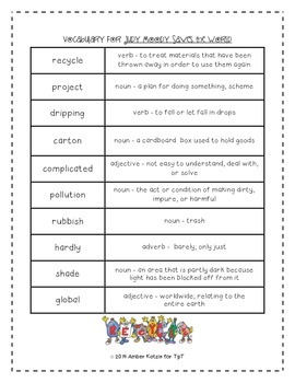 worksheet 1 1.1.3 vocabulary module Grade Supplemental 3rd Activities Judy Unit Journeys Moody