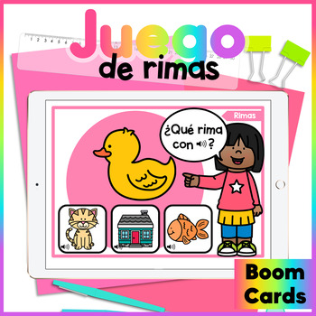 Preview of Juego de Rimas - Boom Cards