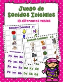 Juego de Sonidos Inciales -Beginning Sound Game in Spanish