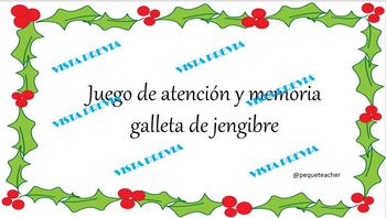 Preview of Juego de memoria y atención (especial Navidad)