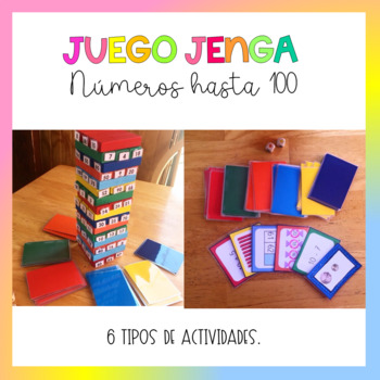 Preview of Juego jenga matemático con tarjetas.