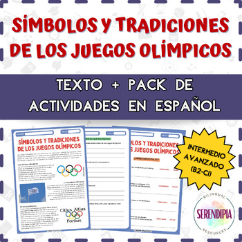 Preview of Juegos Olímpicos: Símbolos y Tradiciones | TEXTO+ACTIVIDADES | Olympics Spanish