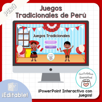 Preview of Juegos Tradicionales del Perú Para Niños PowerPoint | Fiestas Patrias Perú