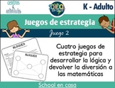 Juegos de estrategia (Math Strategy Games): Set 2 {Spanish}