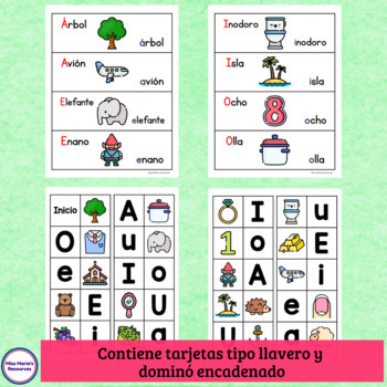 Juegos de las vocales | Vowel games in Spanish by Miss Maria's Resources