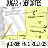 Jugar y los Deportes Sports in Spanish Grammar Review Game