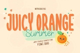 Juicy Orange Summer Bubble font letters bundle for teachers