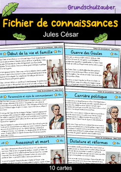 Preview of Jules César - Fichier de connaissances - Personnages célèbres (français)