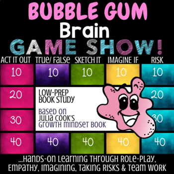 Preview of BUBBLE GUM BRAIN Book Study: SEL Lesson on Growth Mindset | Distance Learning