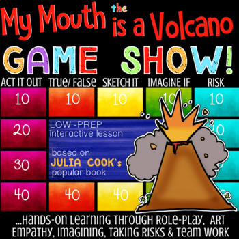 Preview of Julia Cook's MY MOUTH IS A VOLCANO Book Study on Self-Control & Interrupting