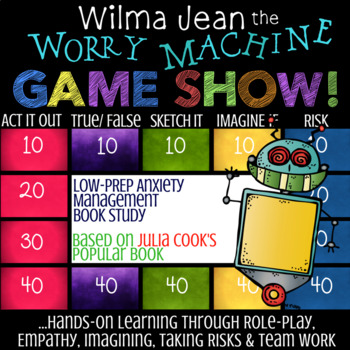 Preview of Julia Cook's Wilma Jean The Worry Machine: School Counseling Lesson on Anxiety