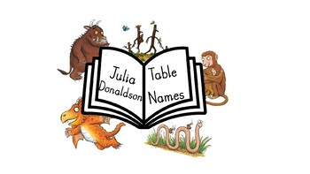 Preview of Julia Donaldson Table Names