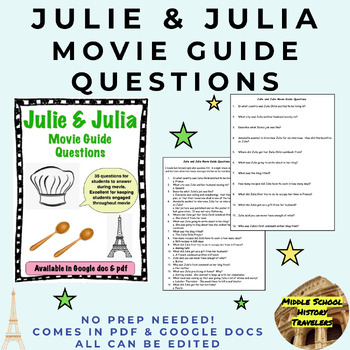 Preview of Julie & Julia Movie Guide Questions