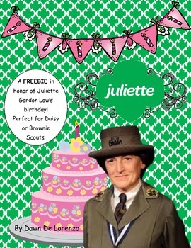 Preview of Juliette Gordon Low Pumpkin Biography Craft {FREE!} Girl Scout Founder's Day