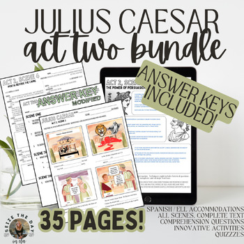 Preview of Julius Caesar: Act 2 Bundle