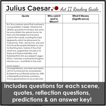 julius caesar critical thinking questions