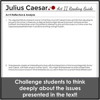 julius caesar critical thinking questions