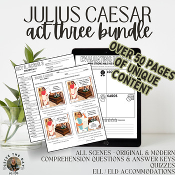 Preview of Julius Caesar: Act 3 Bundle