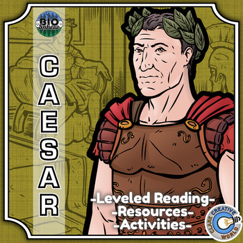 Preview of Julius Caesar Biography - Reading, Digital INB, Slides & Activities