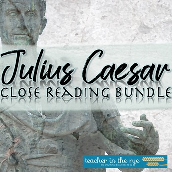 Preview of Julius Caesar Complete Unit Bundle Packets Questions Quizzes Exam Essay Prompts
