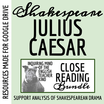 Preview of Shakespeare's Julius Caesar Close Reading Analysis Worksheets Bundle (Google)