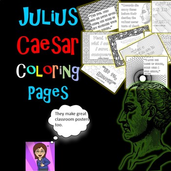 Preview of Julius Caesar Coloring Pages: Mini Posters