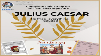 Preview of Julius Caesar Complete Play No Prep, everything included