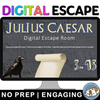 Preview of Julius Caesar Digital Escape Room Review Game Activity