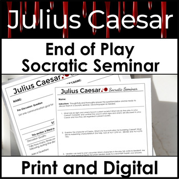 Preview of Julius Caesar Discussion Activity, a Socratic Seminar and 2 Days of Lesson Plans