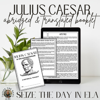 Preview of Julius Caesar: ELL ELD ESL Abridged Summaries and Translation Booklet