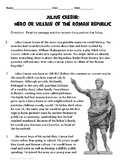 Julius Caesar: Hero or Villain? ELA Informational Text Tes