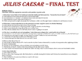 Julius Caesar Lesson Plans & Final Exam – Multiple Choice 