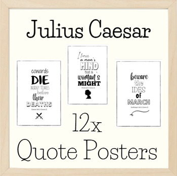Julius Caesar QUOTE Posters & Postcards – Shakespeare by Sunshine  Shakespeare