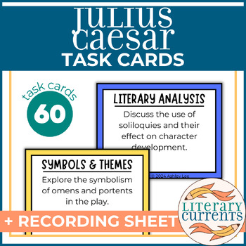 Preview of Julius Caesar | Shakeaspeare | Analysis Task Cards | AP Lit and HS ELA