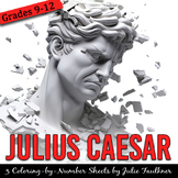 Julius Caesar, Shakespeare Coloring-by-Number Activities