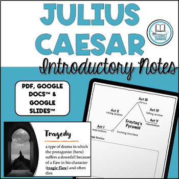 Preview of Julius Caesar & Tragedy Introduction - Background Notes & Note-Taking Guide