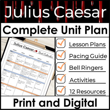 Preview of Julius Caesar Unit Plan 3.5 Weeks of Lesson Plans & Activities, Shakespeare