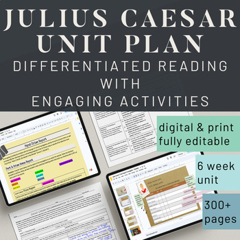 Preview of Julius Caesar Shakespeare Unit - Activities for Traditional & Adapted Versions