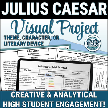 Preview of Julius Caesar - Visual Theme, Character, or Literary Device Collage Project