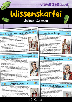 Preview of Julius Caesar - Wissenskartei - Berühmte Persönlichkeiten (German)