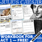 Julius Caesar by Shakespeare | EDITABLE Worksheets & Lesso