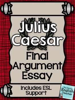 Preview of Julius Caesar Final Argument Essay with ESL support