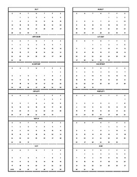 July 2019 Calendar with Notes Page by MrsDs Literacy and Coaching Corner