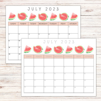 July 2023 Calendar Printable | Pdf Calendar | Traceable Calendar for Kids