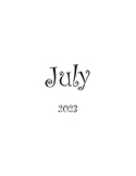 July 23 to July 24 Blank Calendar without holidays
