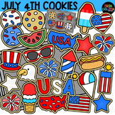 July 4th Cookies Clipart - Patriotic