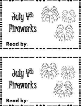 Preview of July 4th Fireworks Emergent Reader {FREEBIE}